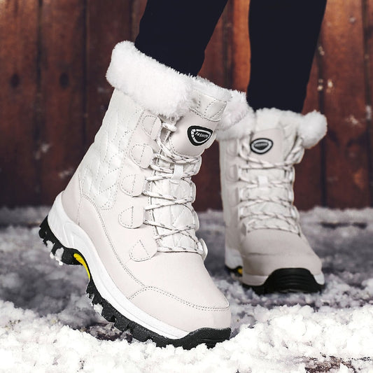 Keep Warm Ankle Boots Shoes Women Winter Boots Winter Women Shoes Comfort Casual Lace-Up Platform Boots Shoes Women Fashion